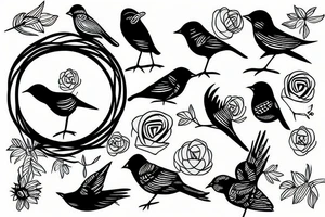 bird on a wire tattoo idea
