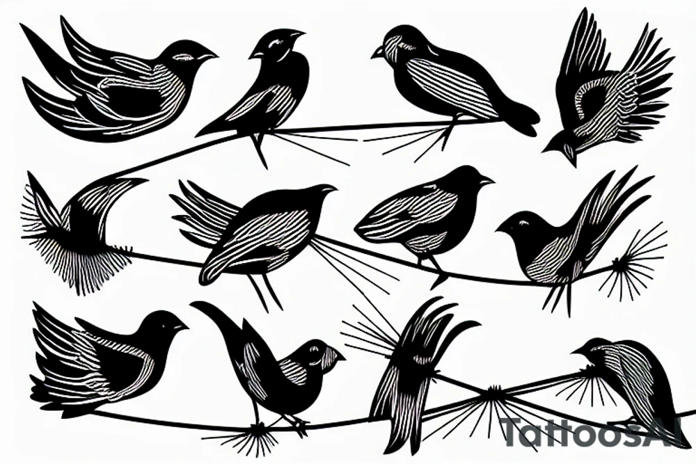 bird on a wire tattoo idea