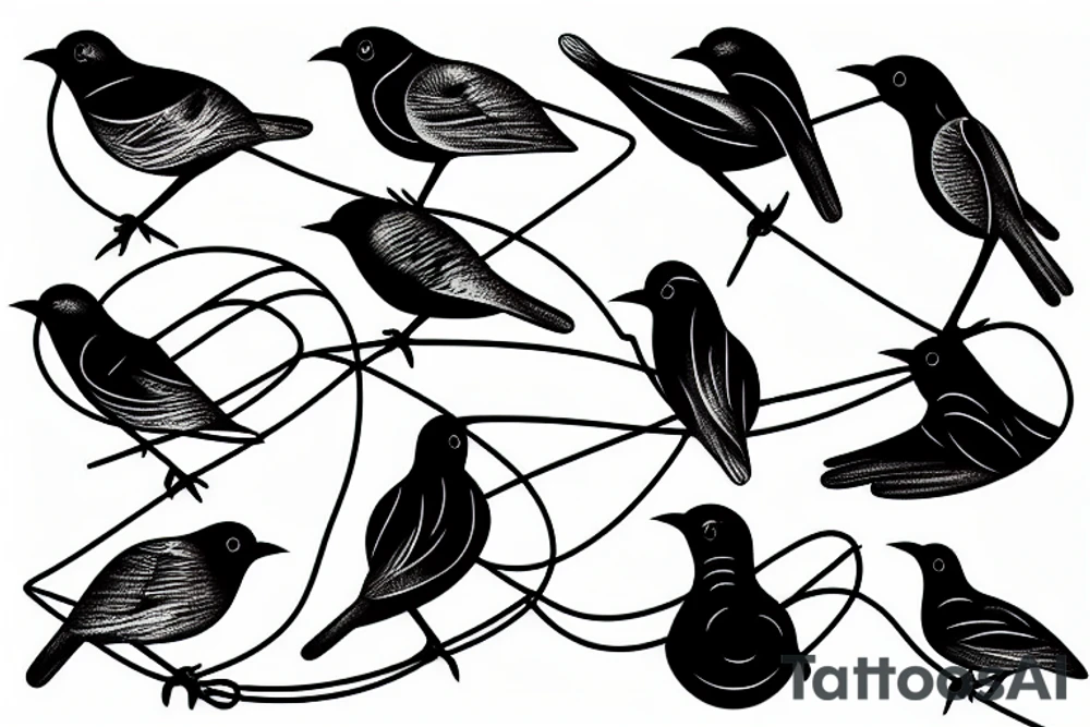 bird on a wire tattoo idea