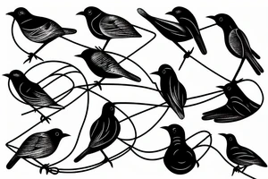 bird on a wire tattoo idea