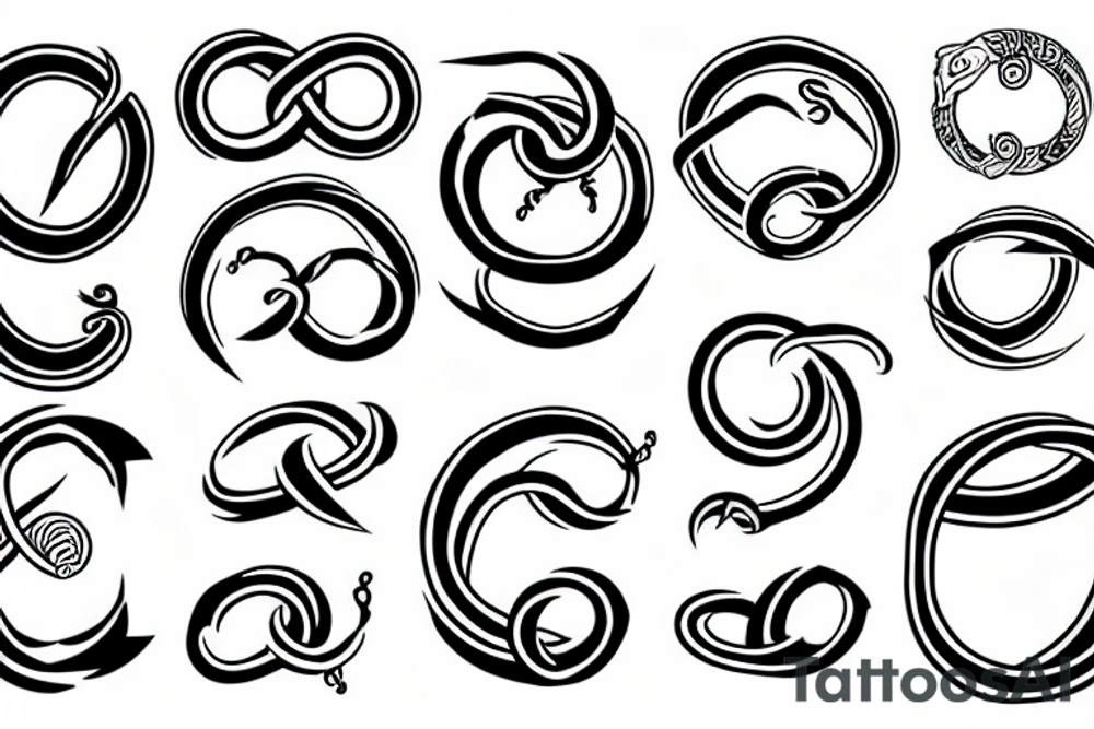 minimal ouroboros tattoo idea