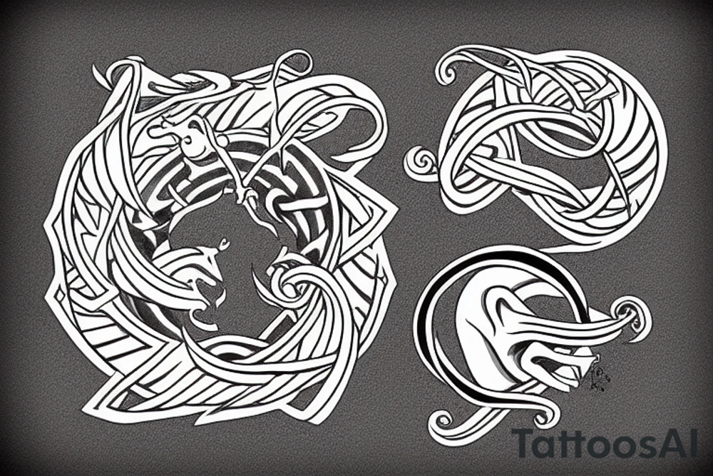 minimal ouroboros tattoo idea