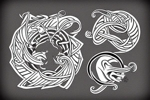 minimal ouroboros tattoo idea