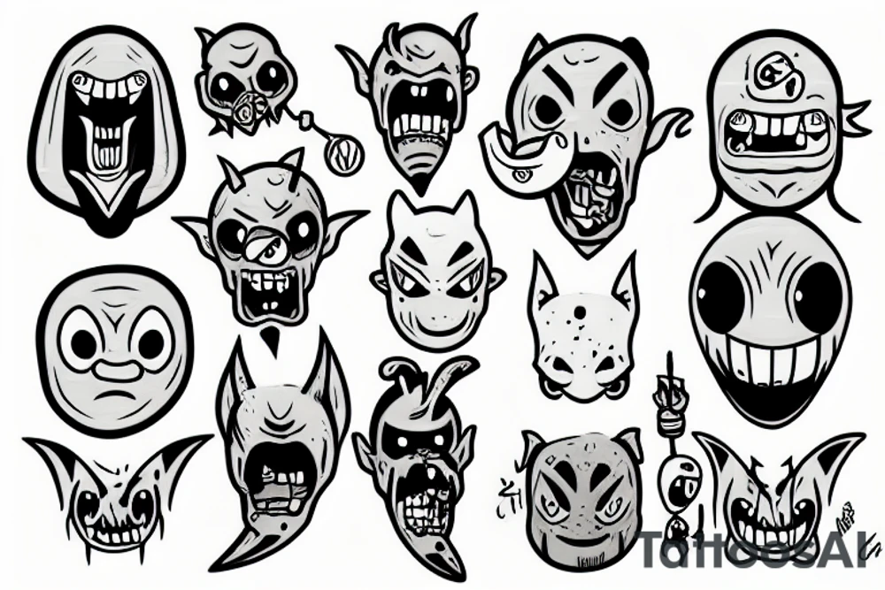 goblin head tattoo idea