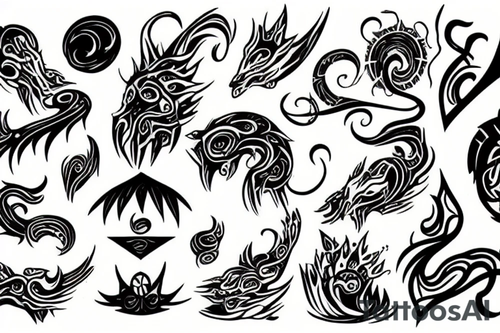 Mythical abstract tattoo idea