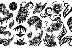 Mythical abstract tattoo idea