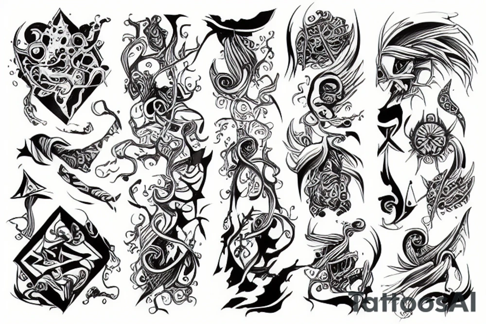 Mythical abstract tattoo idea