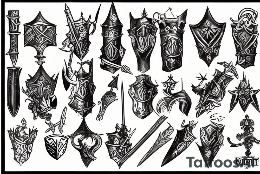 A Knight in a battle tattoo idea