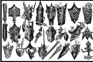 A Knight in a battle tattoo idea