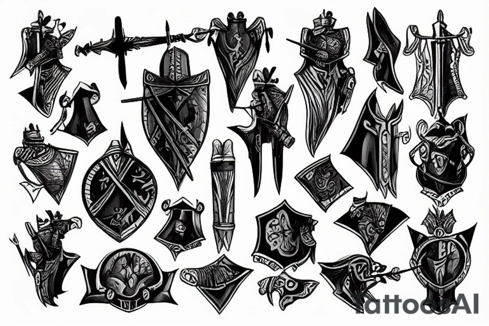 A Knight in a battle tattoo idea