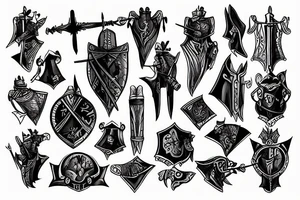 A Knight in a battle tattoo idea
