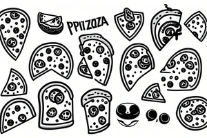 Pizza monster tattoo idea