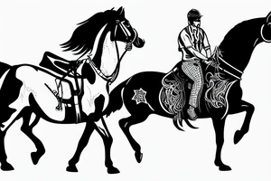 horse ridin a man tattoo idea