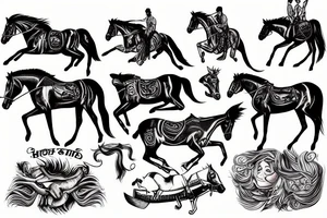 horse ridin a man tattoo idea