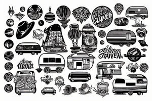planet caravan tattoo idea