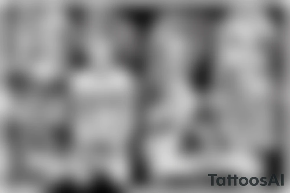 Lego girl in a muscle car tattoo idea