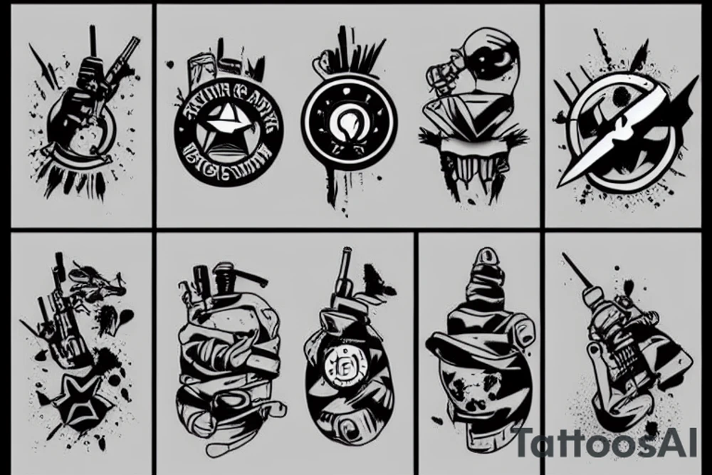 Soldier tank bombs tattoo idea