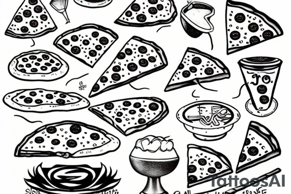 sexy pizza tattoo idea