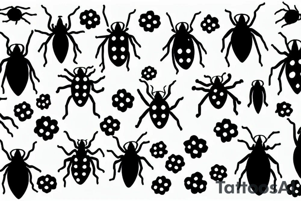 ladybugs and a forget-me-not tattoo idea