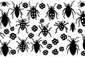 ladybugs and a forget-me-not tattoo idea