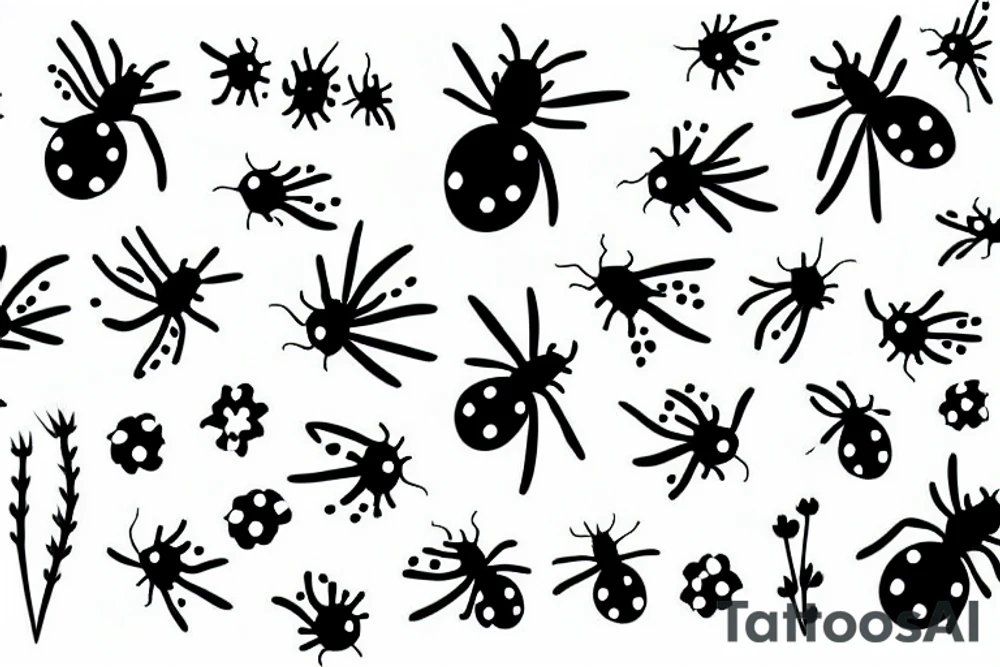 ladybugs and a forget-me-not tattoo idea