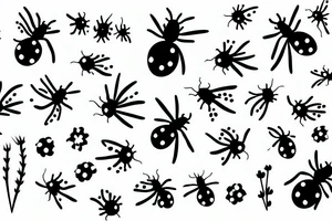 ladybugs and a forget-me-not tattoo idea
