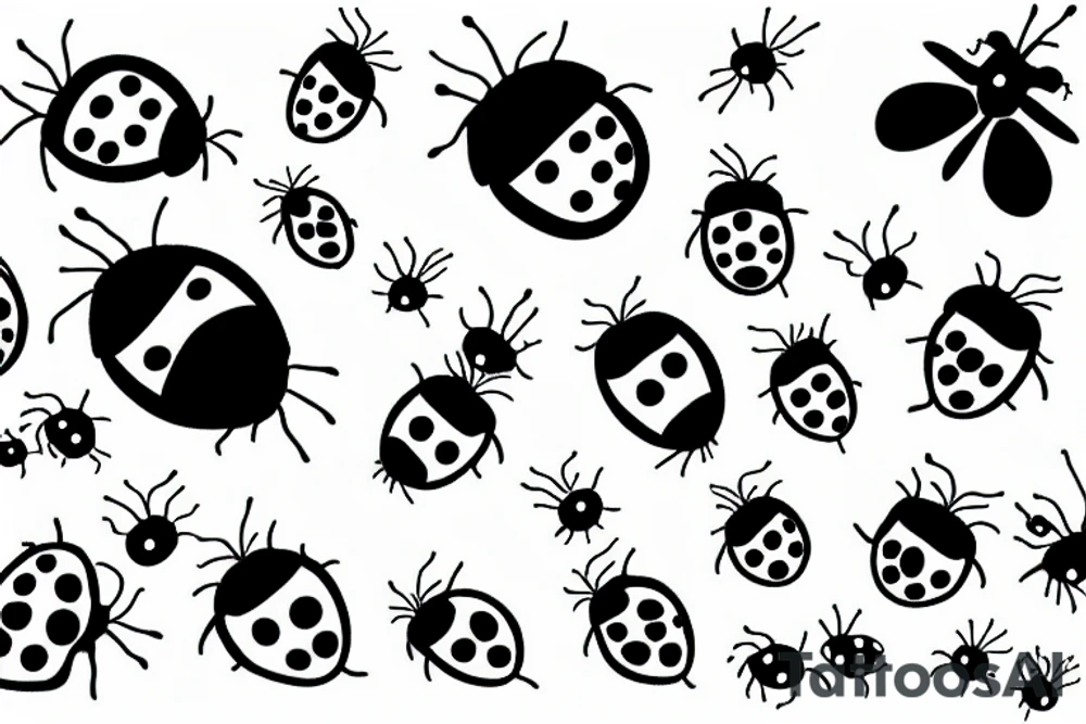 ladybugs and a forget-me-not tattoo idea
