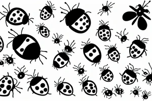 ladybugs and a forget-me-not tattoo idea