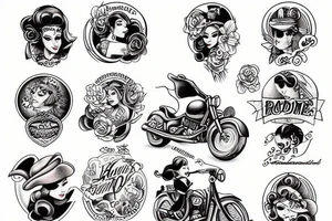 Lady riding bomb tattoo idea