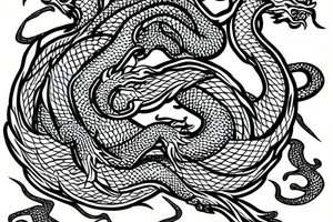 japanese dragon with lightning tattoo idea