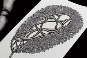 Dna helix extending to tree of life with number 42 tattoo idea