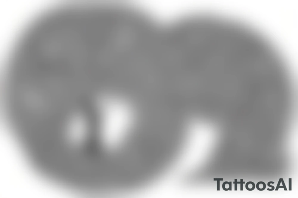 Dna helix extending to tree of life with number 42 tattoo idea