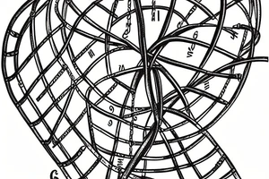 Dna helix extending to tree of life with number 42 tattoo idea