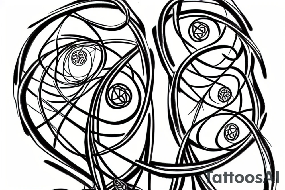 Dna helix extending to tree of life tattoo idea