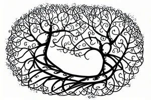 Dna helix extending to tree of life tattoo idea