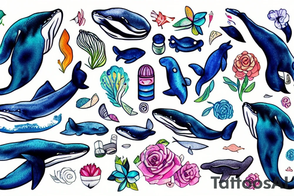 A whales tail tattoo idea