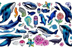 A whales tail tattoo idea