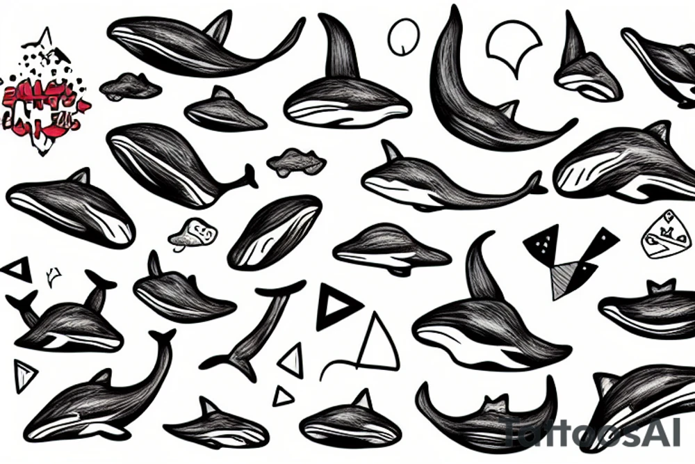 A whales tail tattoo idea