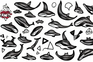 A whales tail tattoo idea