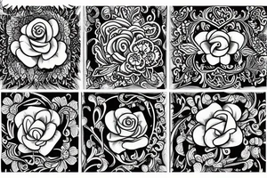 tudor rose inside a flag tattoo idea