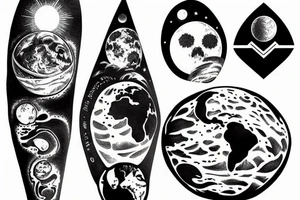 Galileo Galilei planet earth orbit contemplative tattoo idea