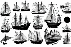 old ship in a storm tattoo idea