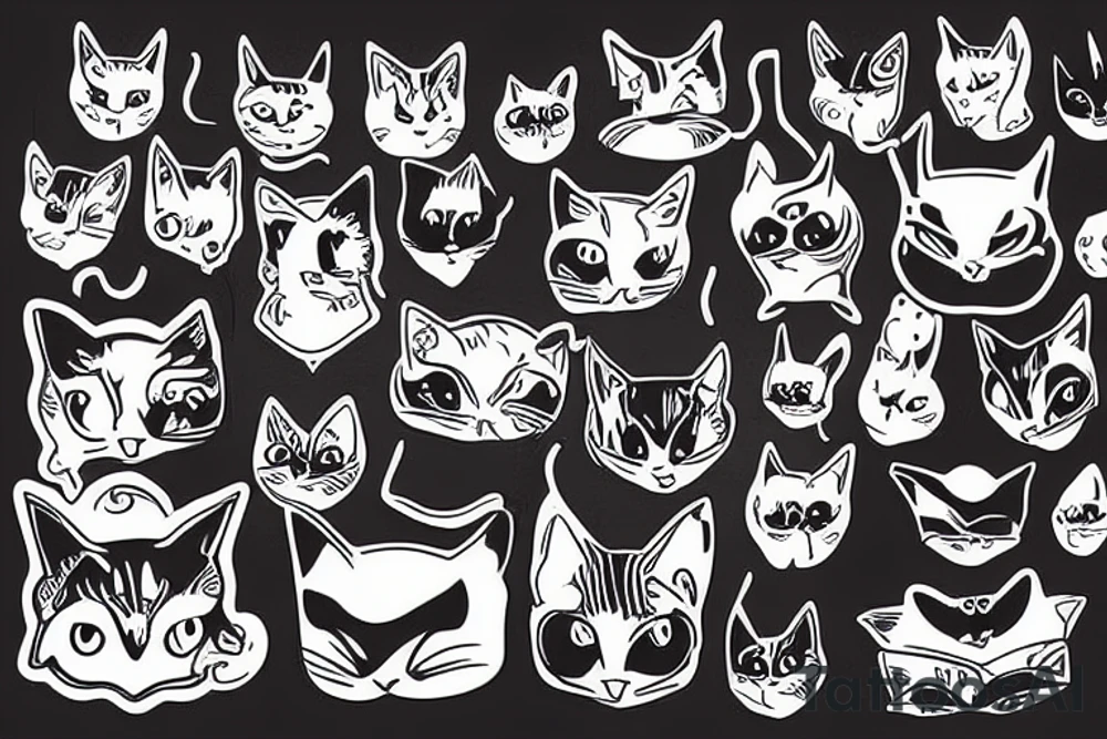 black cats tattoo idea