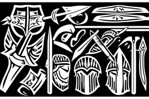 spartan with spear tattoo idea