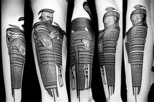 modern samurai tattoo idea