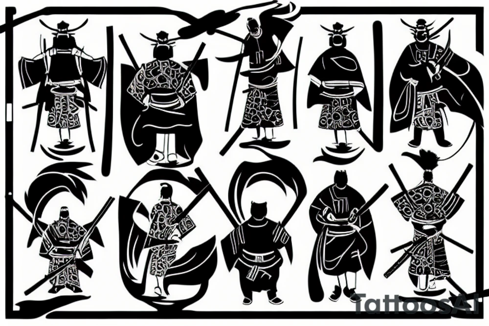modern samurai tattoo idea