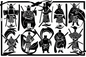 modern samurai tattoo idea