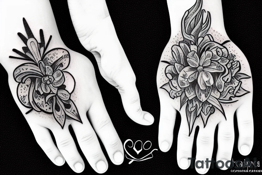 Praying hands tattoo idea
