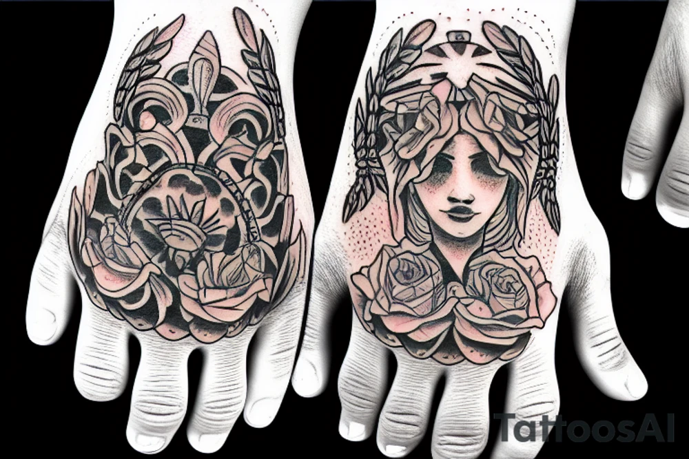 Praying hands tattoo idea