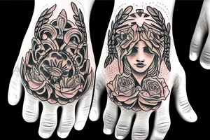 Praying hands tattoo idea